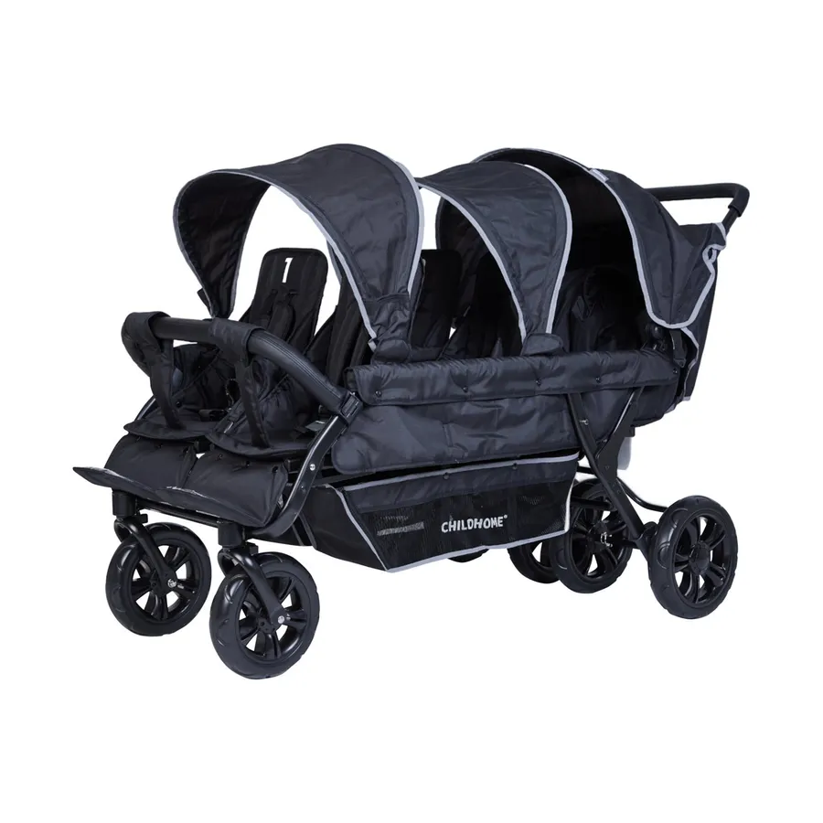 Childhome Sixseater Autobrake Kinderwagen - Schwarz
