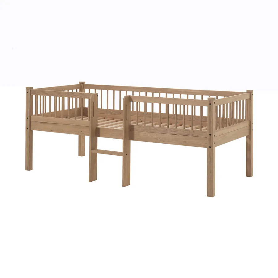 Vipack Forrest Halbhohes Kinderbett mit Leiter 90 x 200 cm 