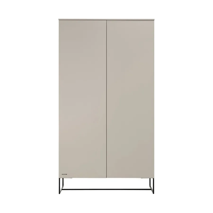 Kidsmill Intense II Schrank 2-Türig Oatmeal - Schwarz - Oatmeal
