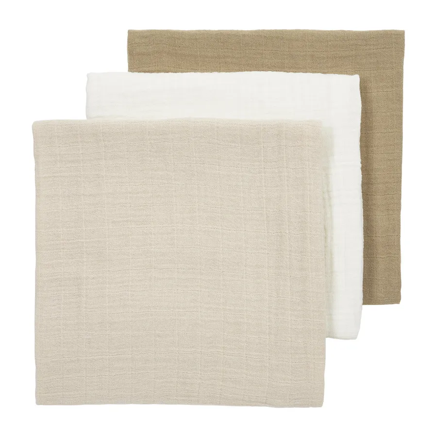 Meyco Baby Uni Pre-Washed Hydrophile Tücher – 3 Stück - 70x70 cm