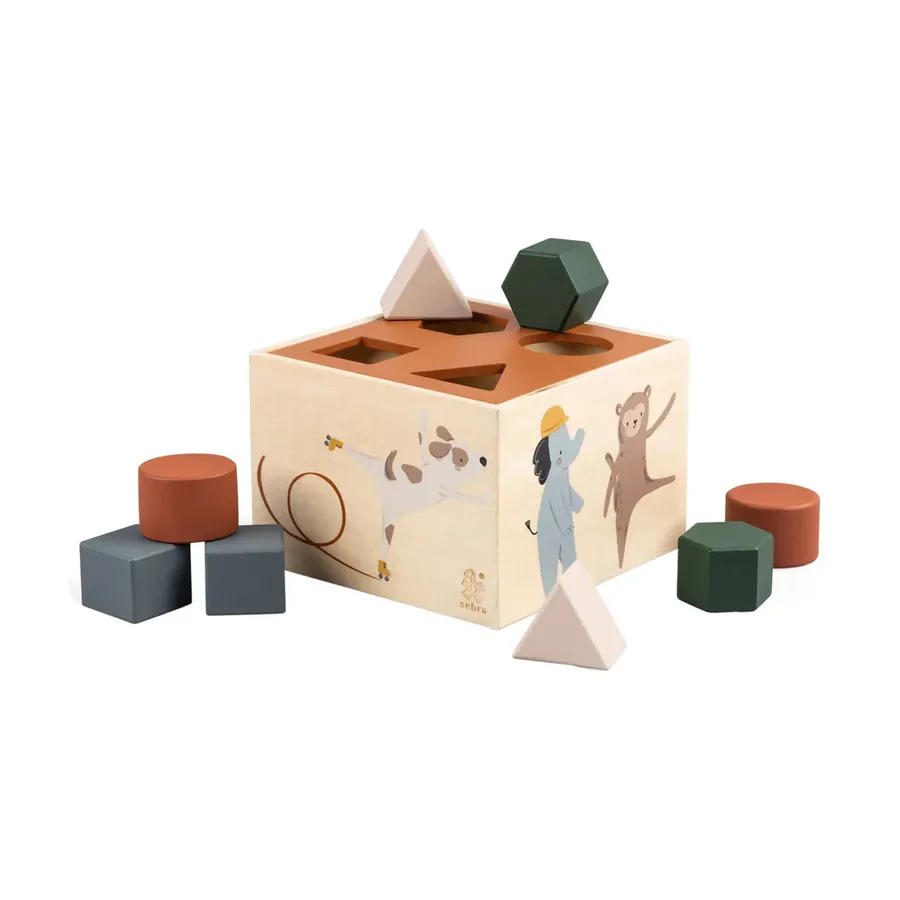 Sebra Teeny Toes / Busy Builders Holz Formensteckspiel