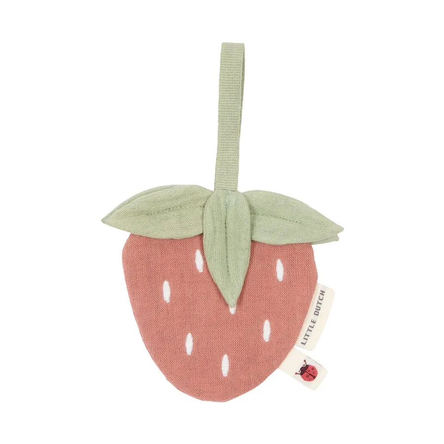 Little Dutch Schnullertuch Hydrophil - Erdbeere - 10x10 cm