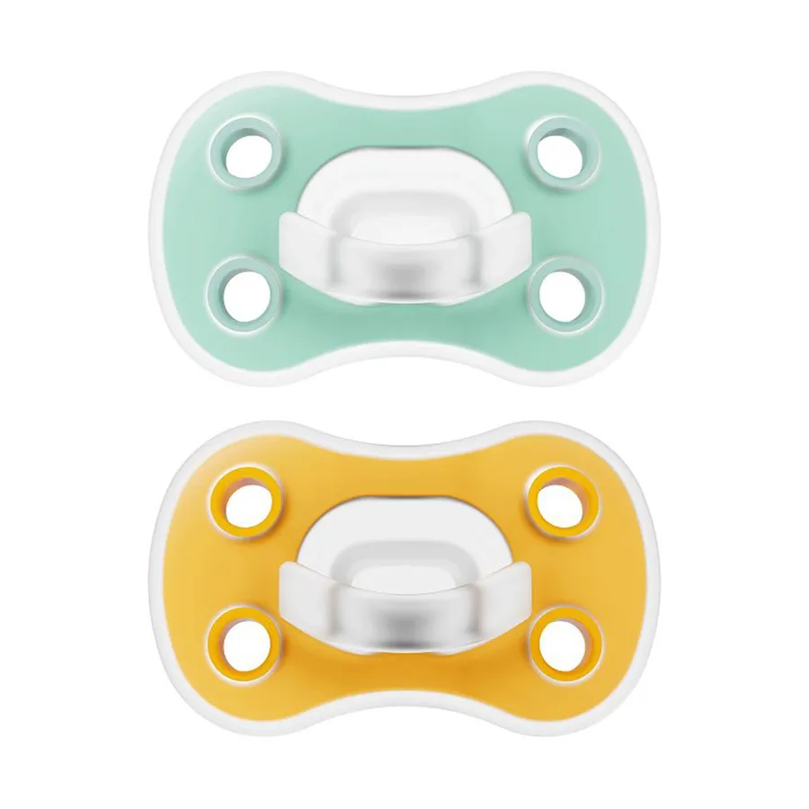 Dr. Brown's Schnuller – Symmetrisch – 2 Stück – 6–12 Monate - Green/Yellow