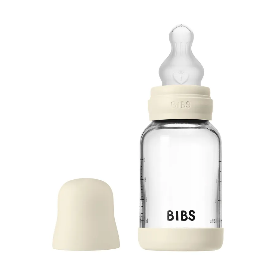 BIBS Flasche - Slow Flow - 120 ml - Silikon/Glas