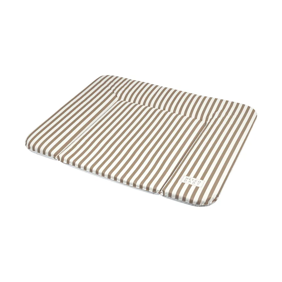 Meyco Wickelunterlage - Stripes - 72 x 85 cm - Taupe
