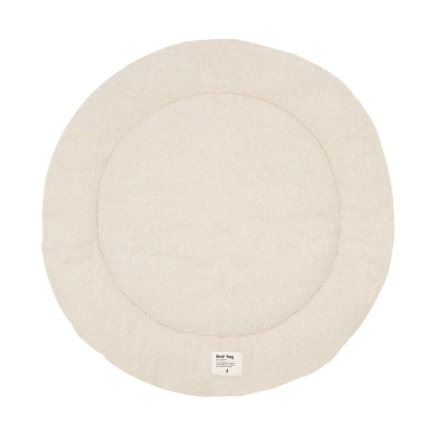 Jollein Boucle Laufstallteppich – Rund – Ø 95 cm – Natur