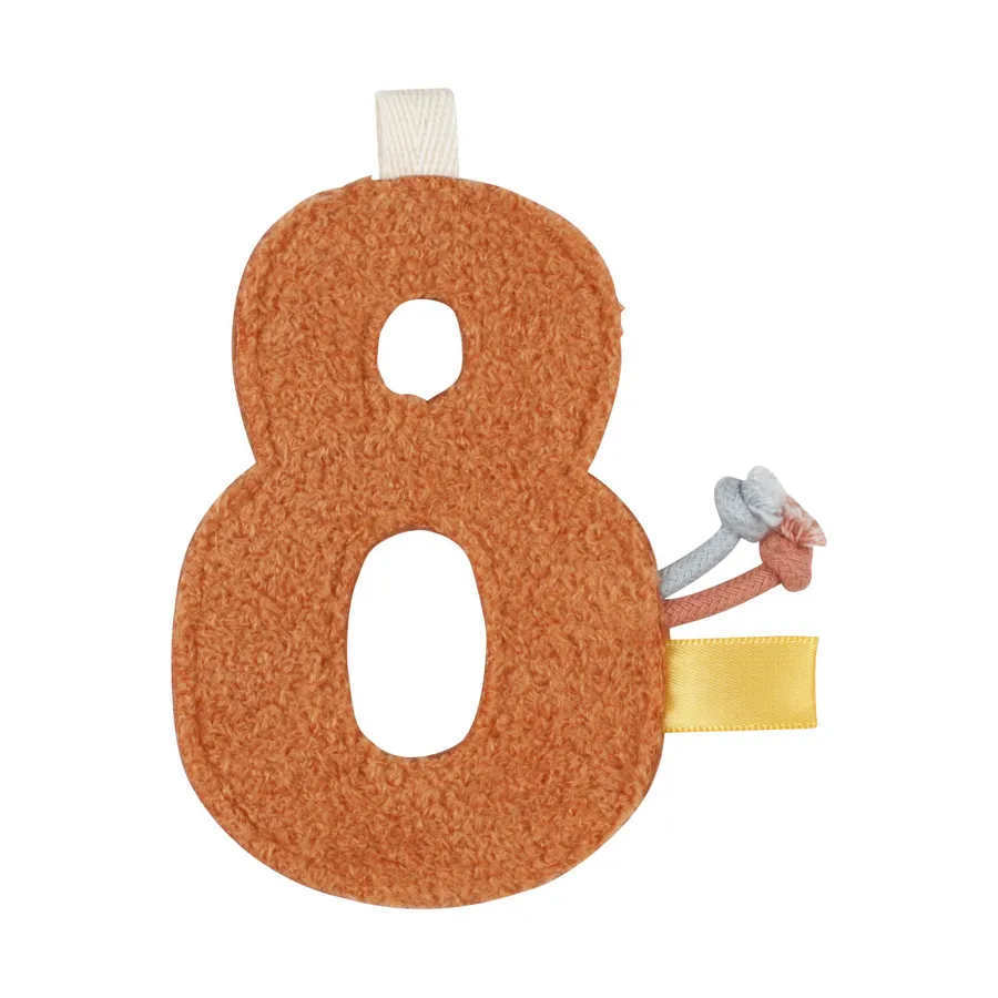 Little Dutch Girlanden-Element - Zahl 8 - Orange