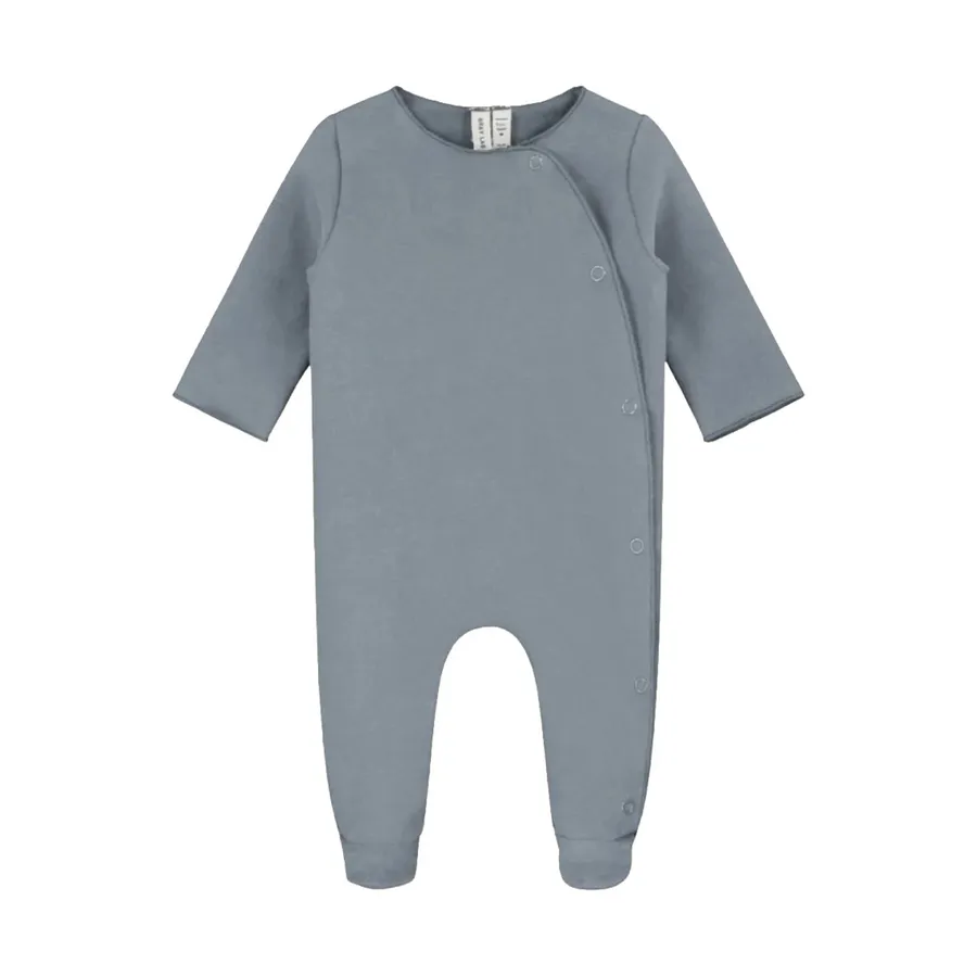 Gray Label Babystrampler mit Druckknöpfen - GOTS - Grey Melange - 0-3 Monate