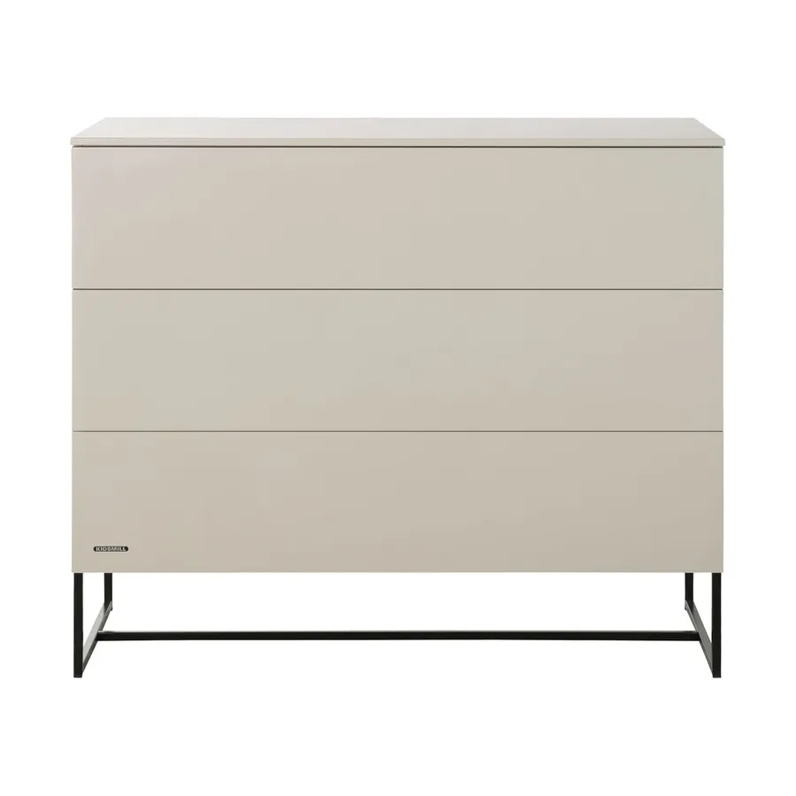 Kidsmill Intense II Kommode 3S Matt Oatmeal - Schwarz - Matt Oatmeal
