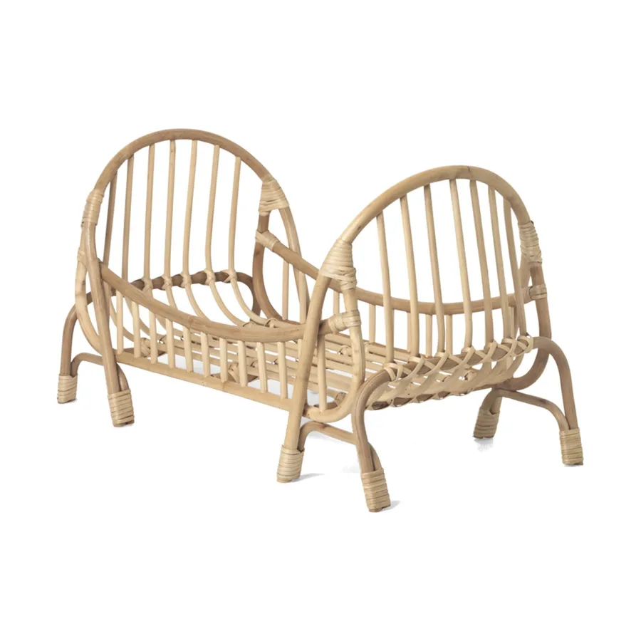 Ferm Living Kuku Puppenbett Rattan