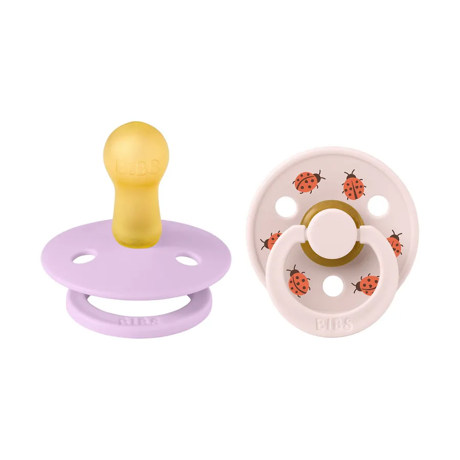 BIBS Pacifier Studio Colour 2 PACK Ladybug Violet Sky Mix Size 2