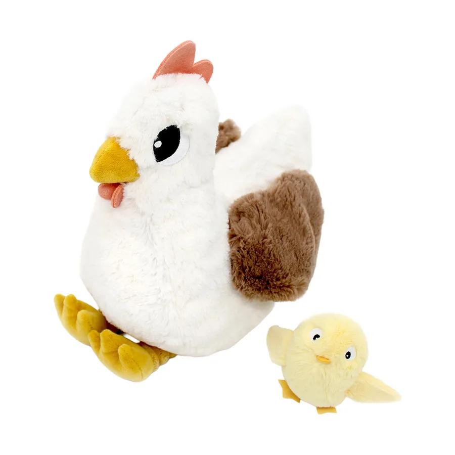 Les Ptipotos Pioupiou The Hen Kuscheltier - White