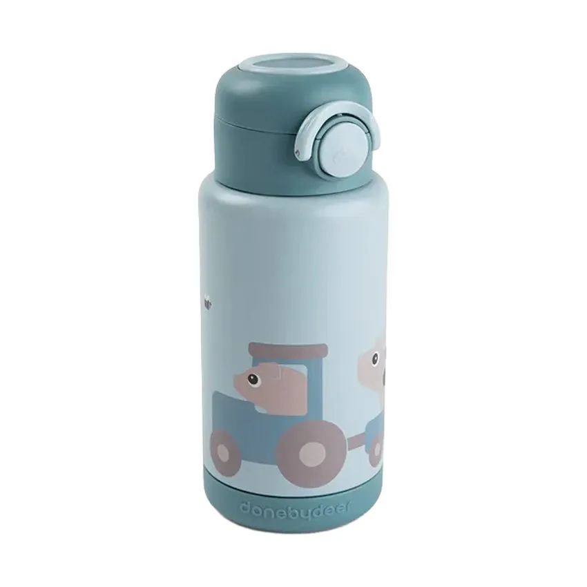 Done by Deer Thermosflasche - Tiny Farm - 340 ml - Blue
