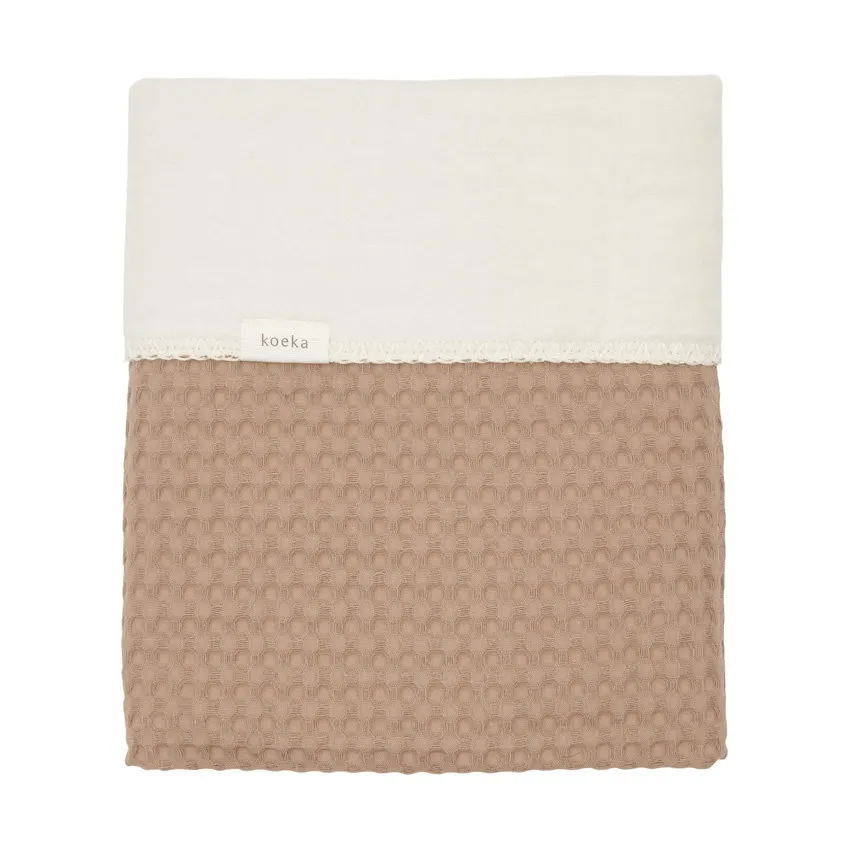 Koeka Wafel Amsterdam Babydecke - Cotton Fleece - Caffe