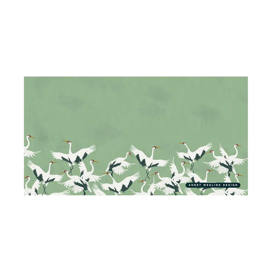 Annet Weelink Design Stork Matte Tapete – 300 x 280 cm - Green
