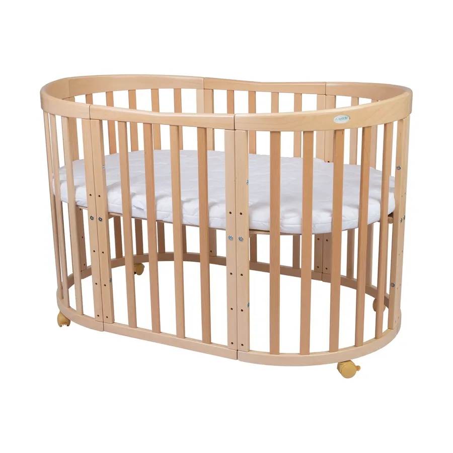 Waldin Ovales Kombibett 7-in-1 – inkl. Matratze