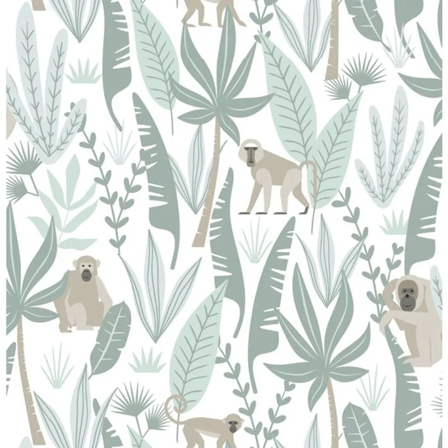 Estahome Jungle Affen Tapete - 0,53 x 10,05 m