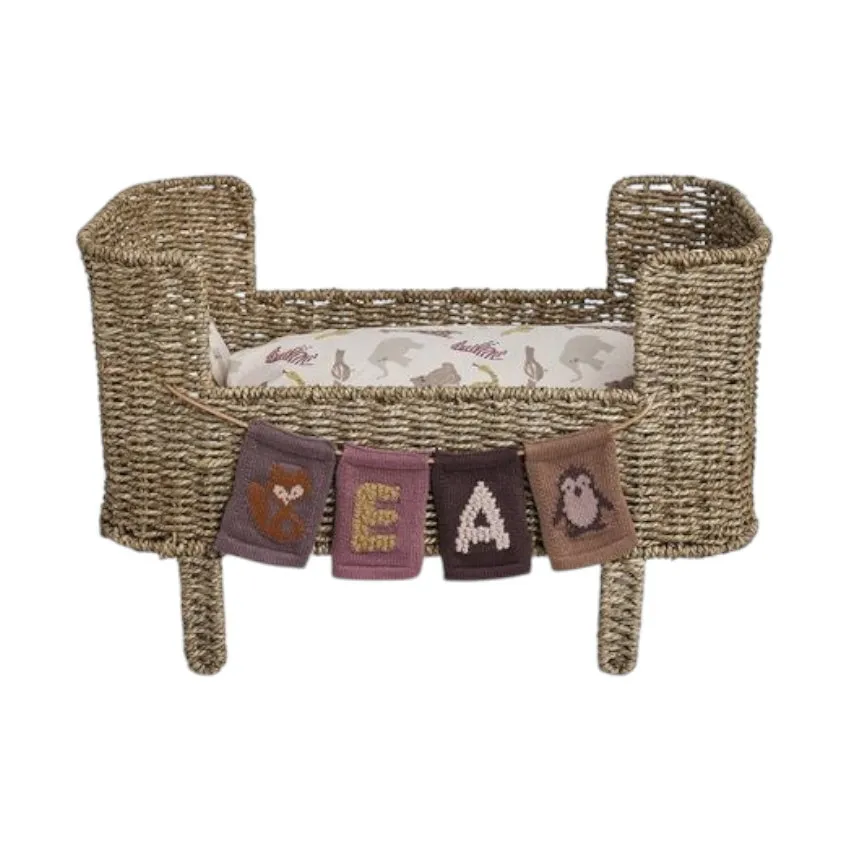 Smallstuff Puppenbett - Rosaline - Natural Seagrass
