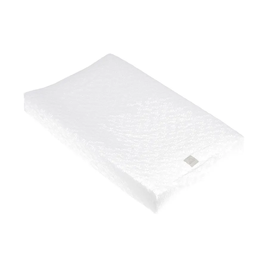 Nanami Embroidery Wickelunterlagenbezug - Off White