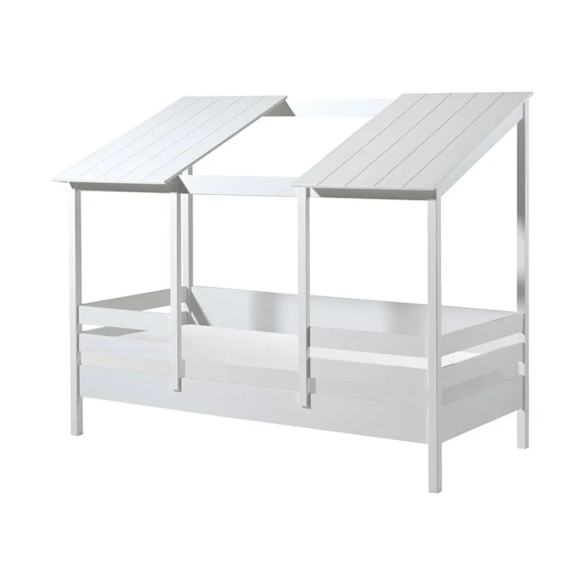 Housebed 03 90x200 cm Wit/zwart dak HB900318