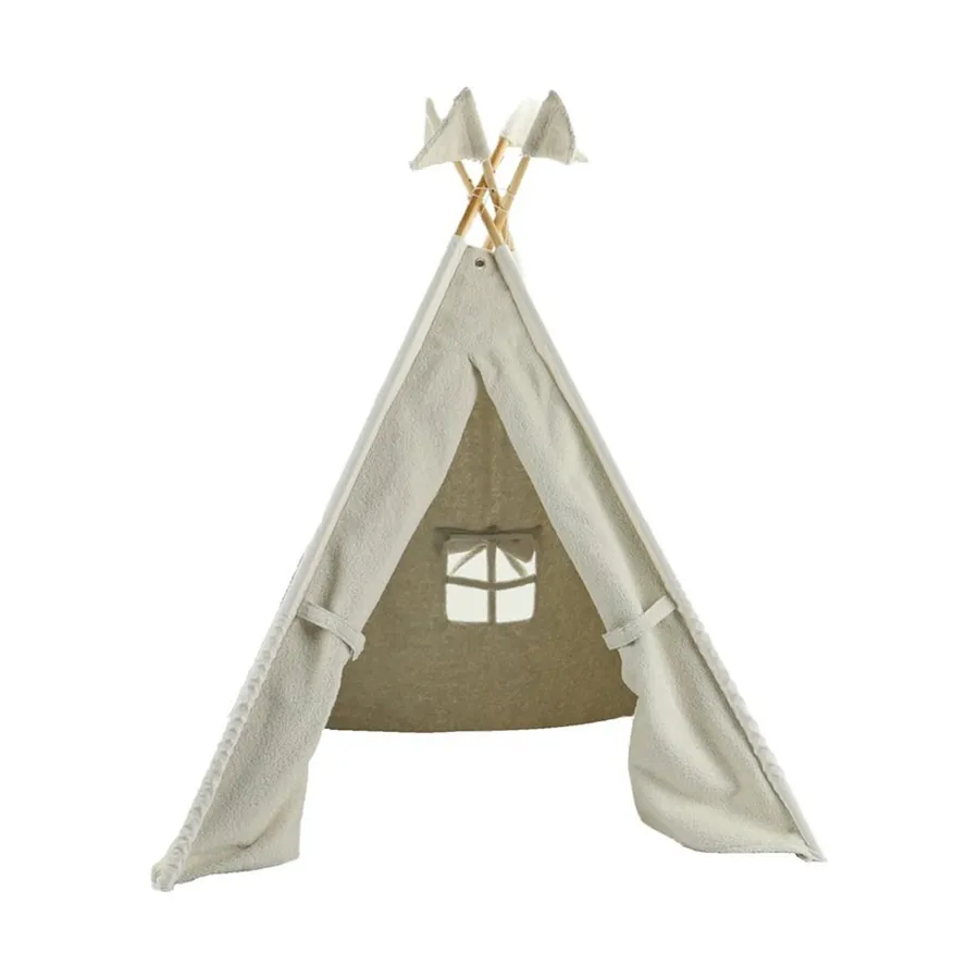 Overseas Tipi Zelt Teddy mit Wimpeln- 140 x 112 cm