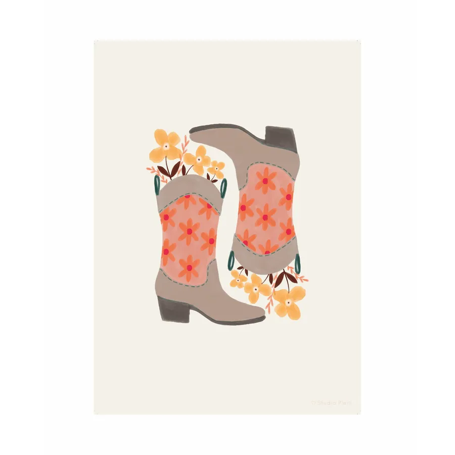 Studio Pieni Poster A4 Cowboy Boots