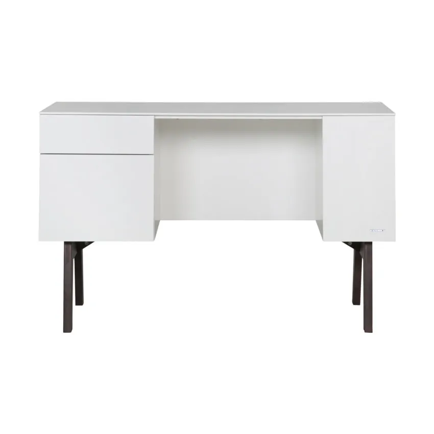 Kidsmill Sixties Schreibtisch Mattweiß / Walnuss
