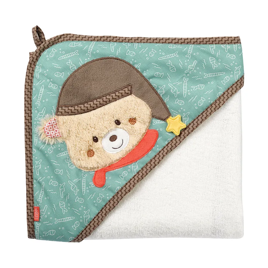 Fehn Badecape mit Kapuze - Bruno - 80x80 cm