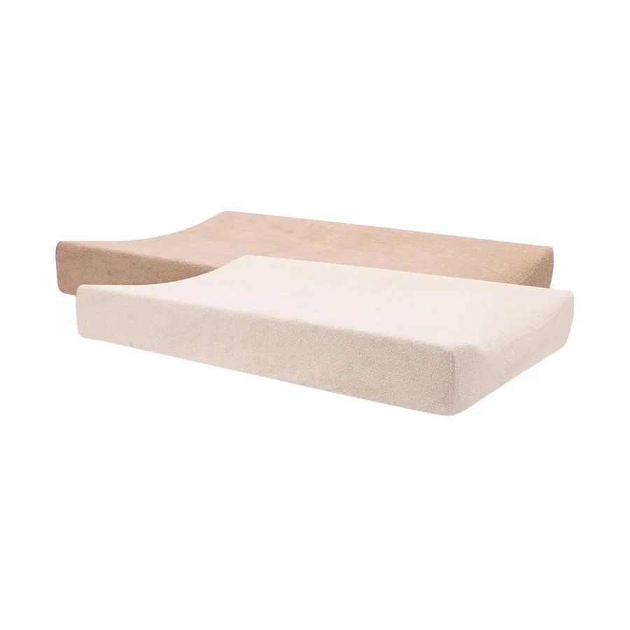 Jollein Wickelunterlagenbezug - Frottee- Blush/Wild Rose - 2 Stück - 50 x 70 cm