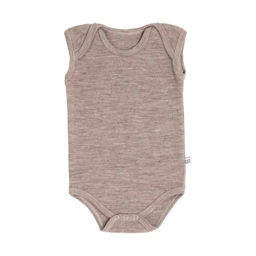 Baby's only Meadow Romper Mouwloos - Merino Fine - Sand