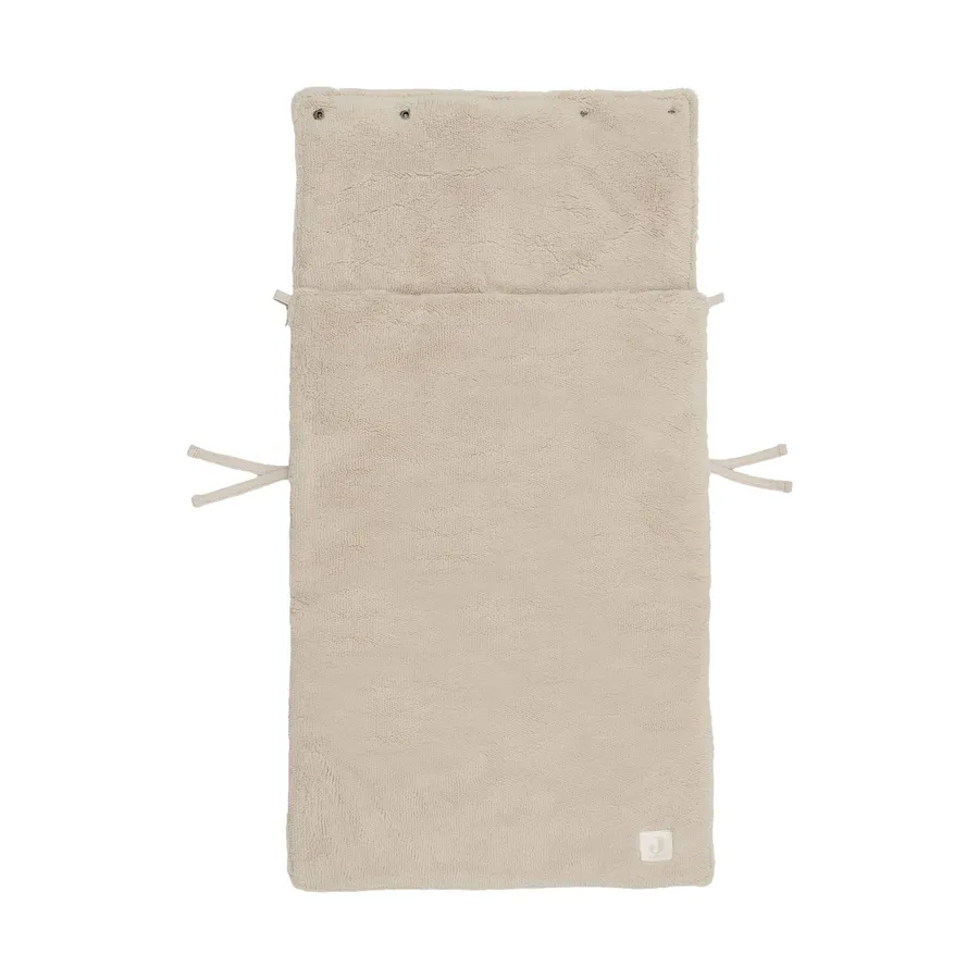 Jollein Fluffy Fußsack – Gruppe 0+ 3-/5-Punkt-Gurt – Sand