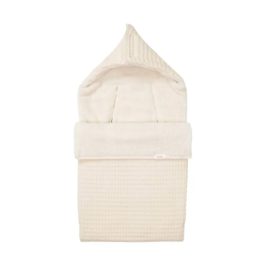 Koeka Fußsack 0+ - Waffel/Teddy Oslo - Natur