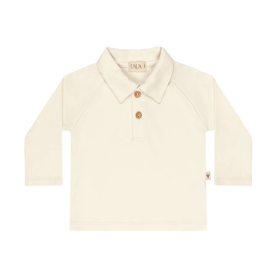 UAUA Polo T-Shirt Langarm - Crema