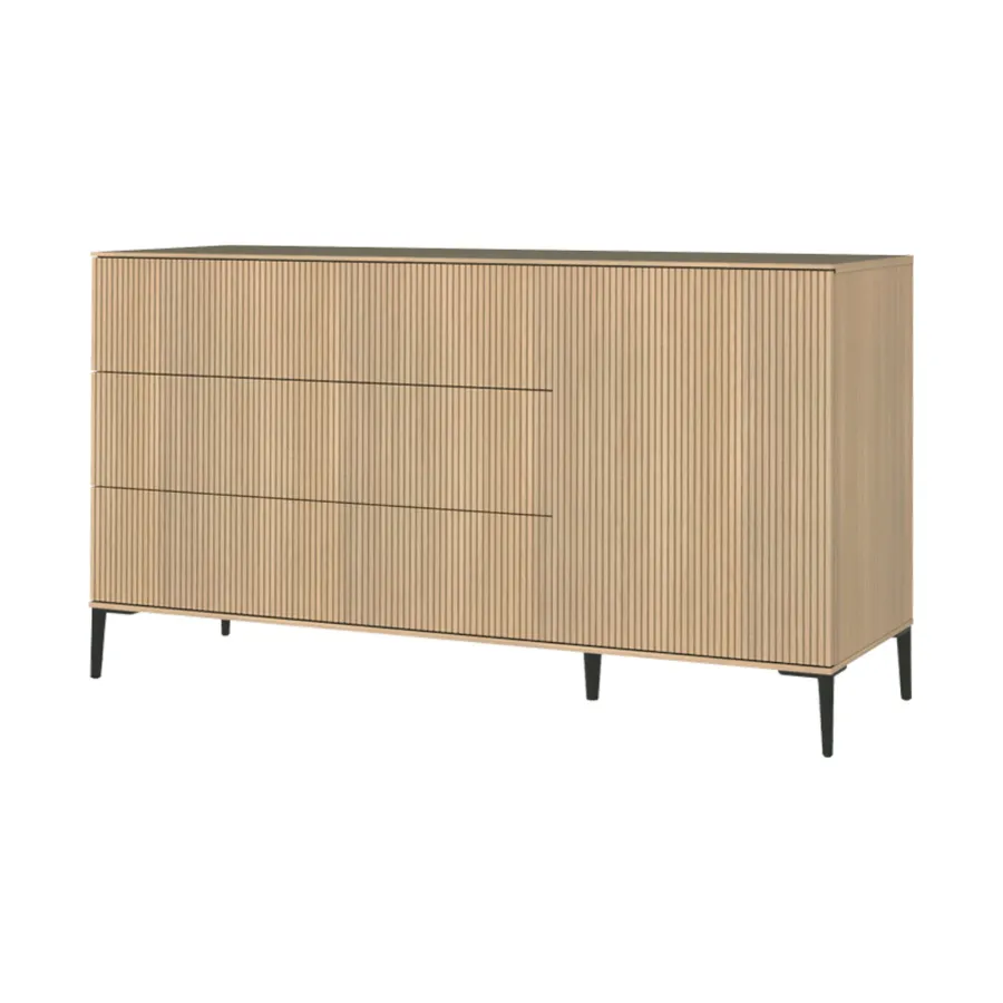 Kidsmill Levi Kommode XL - Runde Füße - Eiche
