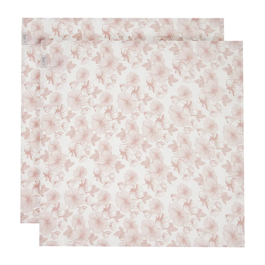 Witlof For Kids Flower Powder Hydrophil Tuch - 65 x 65 cm - 2 Stück