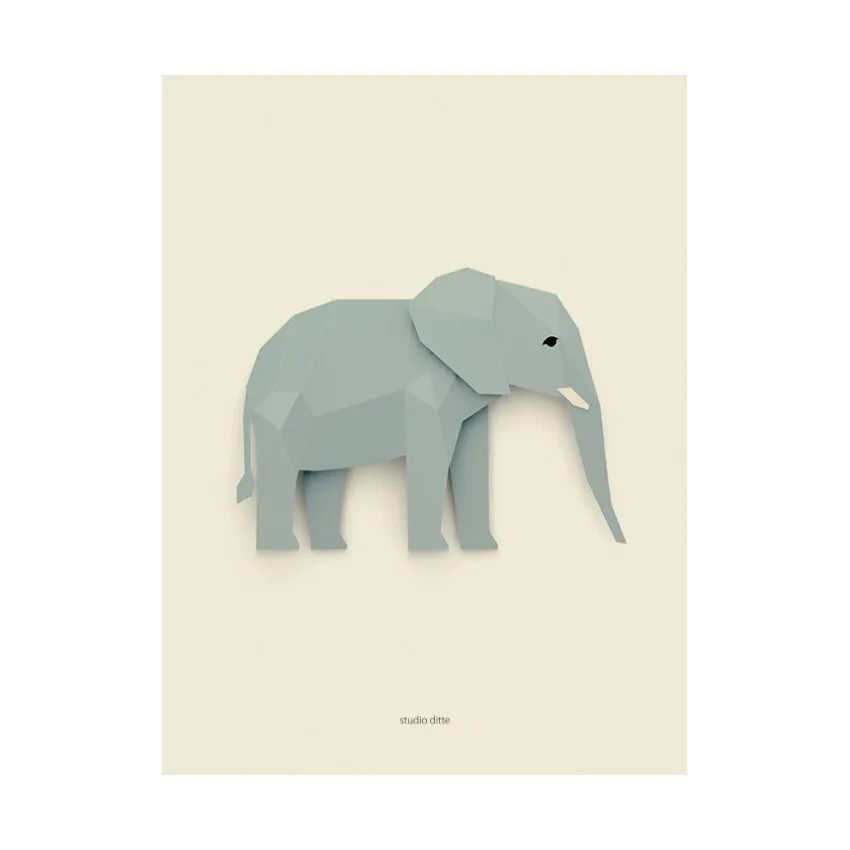 Studio Ditte Elefanten Poster - 30 x 40 cm