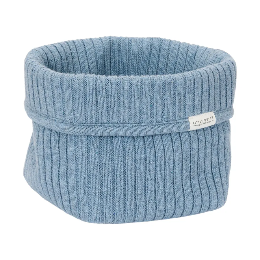 Little Dutch Pure Kommodenkörbchen Klein - Denim Blue - 15 x 15 x 15 cm
