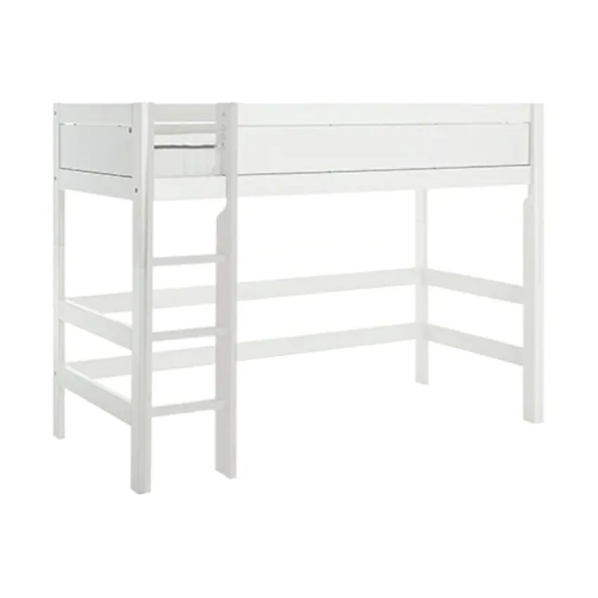 LIFETIME Kidsrooms Mittelhohes Bett mit weiß lackierter Treppe