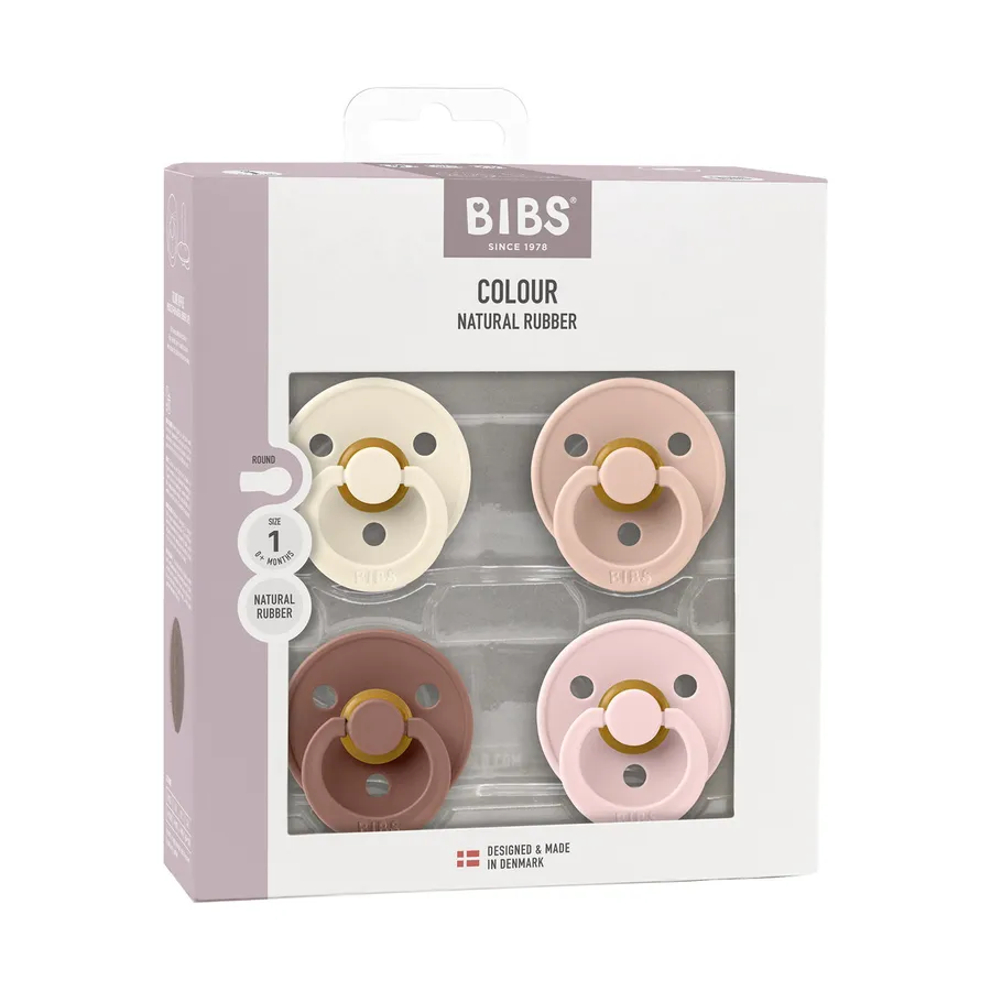 BiBs Colour Schnuller - Rund - 4 Stück