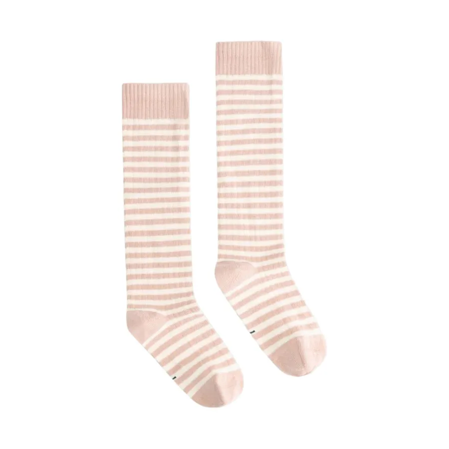 Gray Label Kniestrümpfe - Faded Pink Cream - Gestreift 