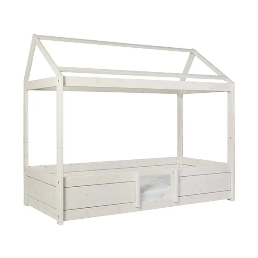 LIFETIME Kidsrooms 4-in-1-Hausbett Whitewash inkl. Luxus-Lattenrost