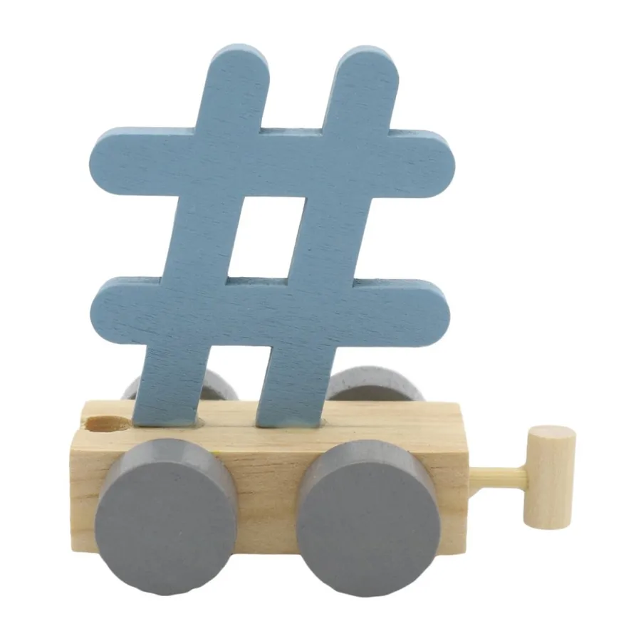 Charl's Toys Treinletter Hashtag-DE