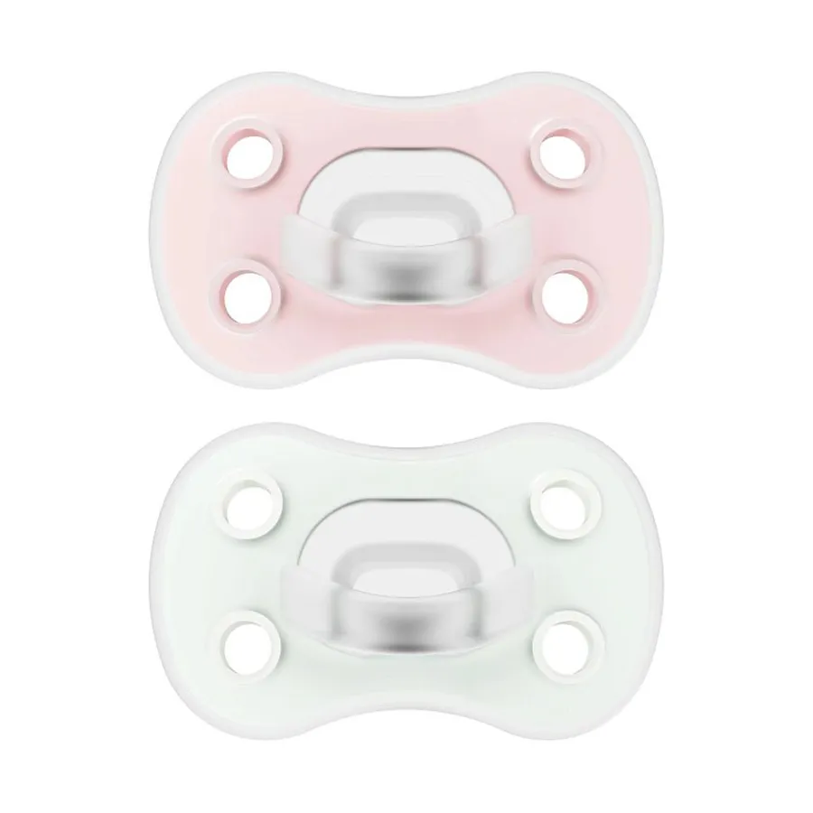 Dr. Brown's Schnuller – Symmetrisch – 2 Stück – 0–6 Monate - Pink/Mint