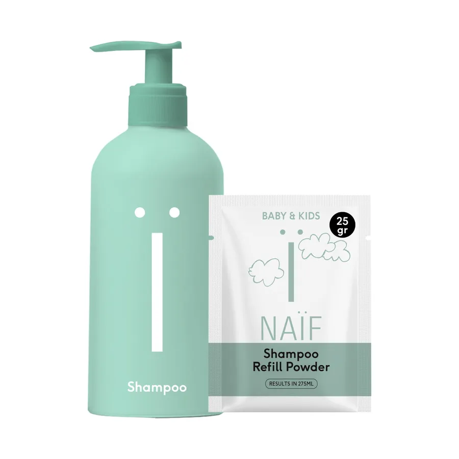 Naïf Pump Bottle + Shampoo Nachfüllpulver