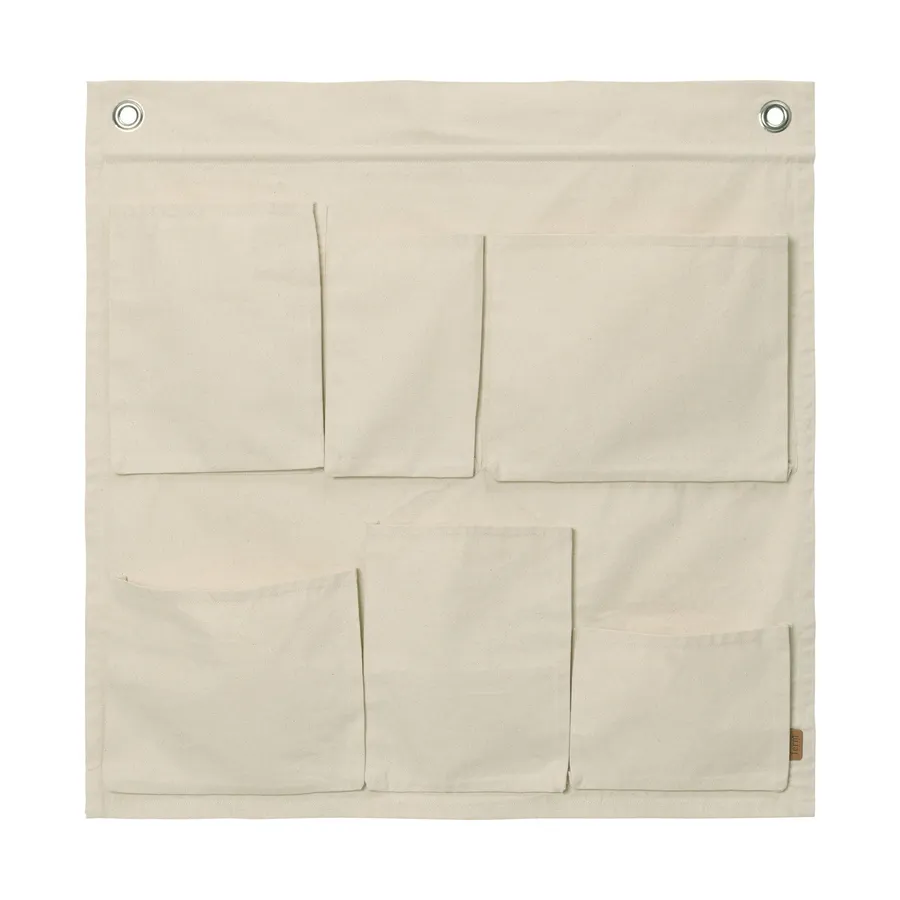 Ferm Living Canvas Wall Pocket Off-White