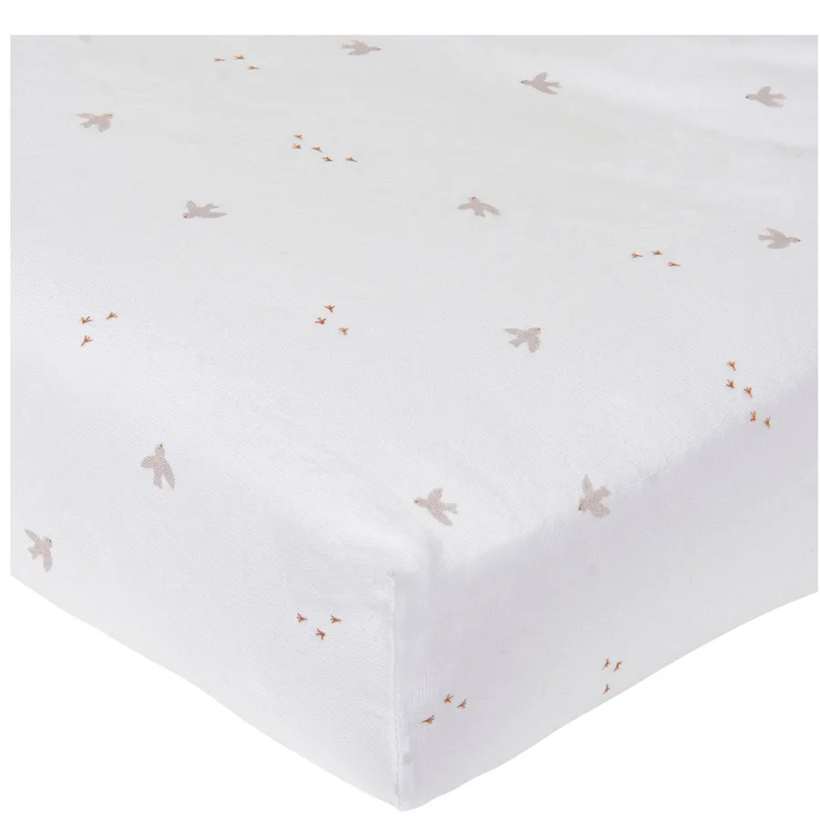Nanami Bird Spannbettlaken - 60 x 110 / 120 cm