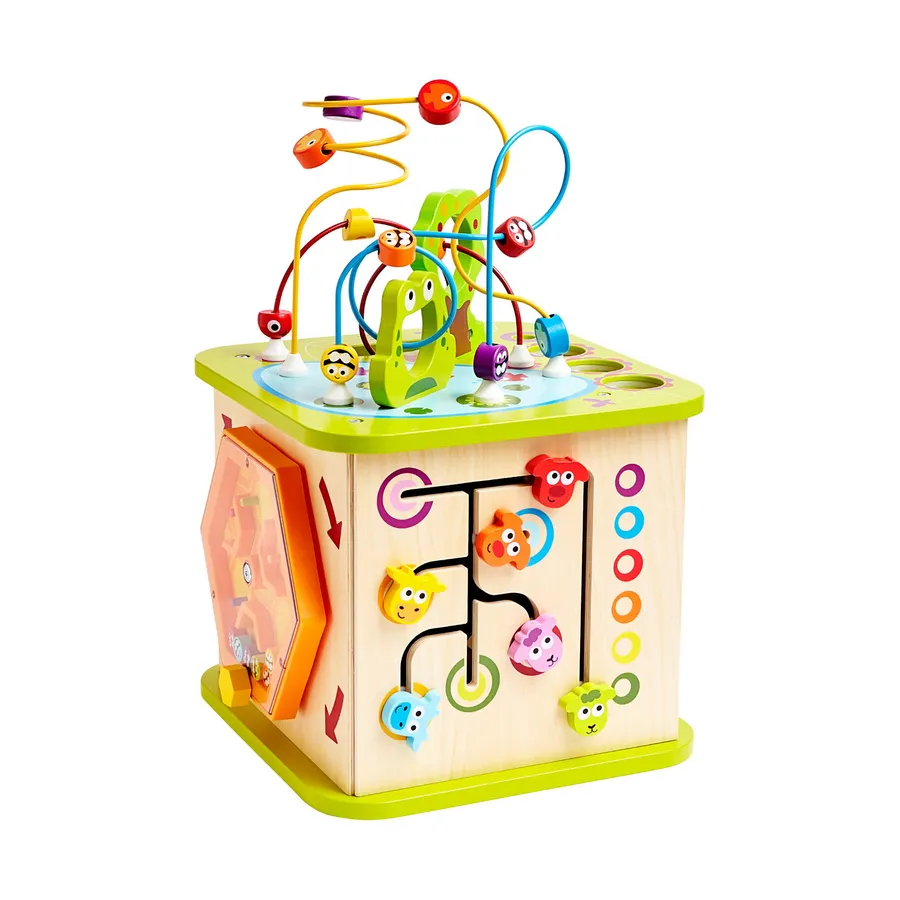 Hape Spielwürfel mit Perlenspirale – Country Critters