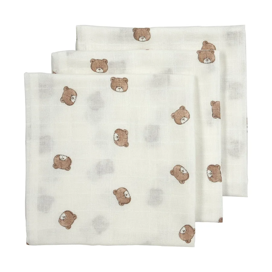 Meyco Mulltücher - 3 Stück - 70 x 70 cm - Bear