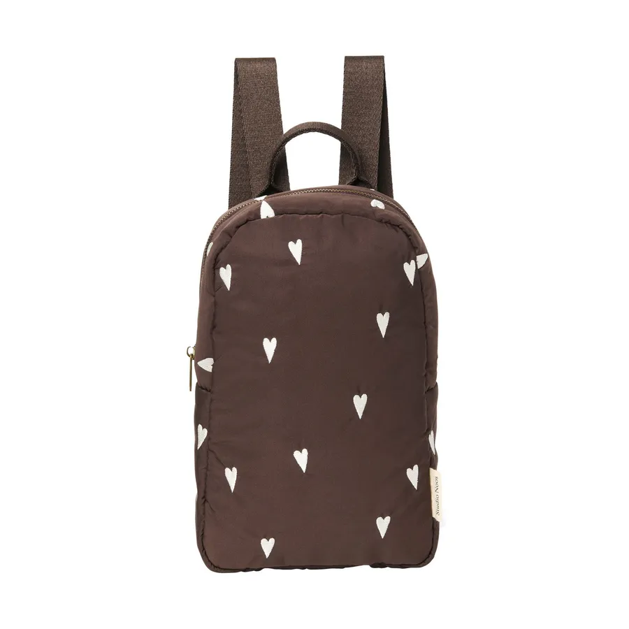 Studio Noos Mini Rucksack - Puffy - Brown Hearts