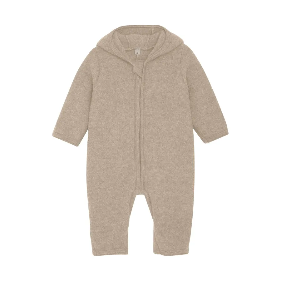 HUTTEliHUT - Strampler - Wool Fleece - Camel Melange